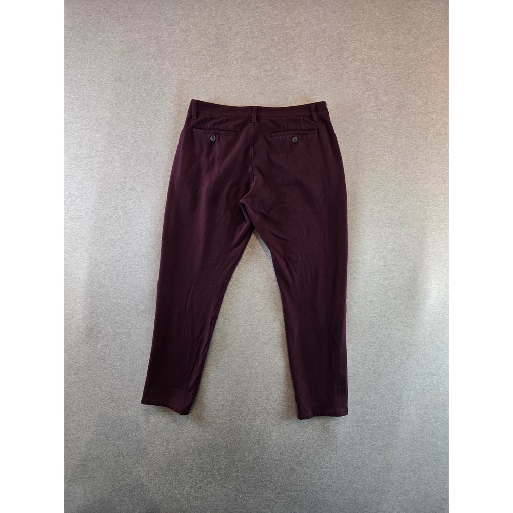 Paige Stafford Trousers Mens 32 Shaded Currant Burgundy Slim Stretch Chino Pants - Picture 2 of 11